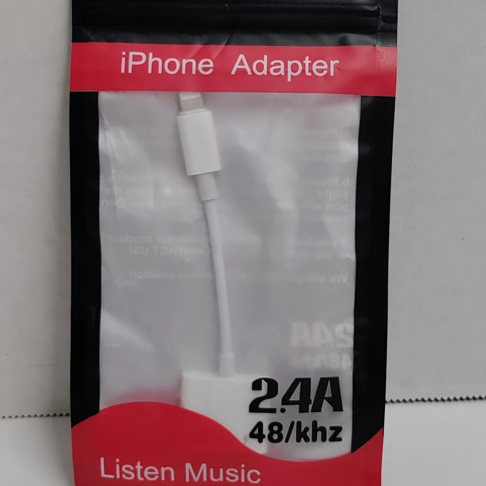 Dual Adapter 3.5mm Headphone & Charger 2 in 1 Adapter for iPhone 12 11 XR XS X 8